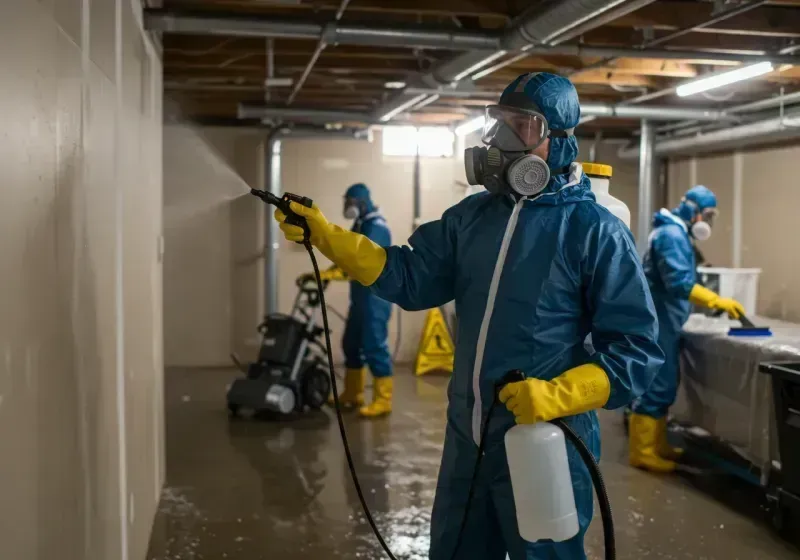 Basement Sanitization and Antimicrobial Treatment process in Kenosha, WI